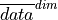 \overline{data}^{dim}